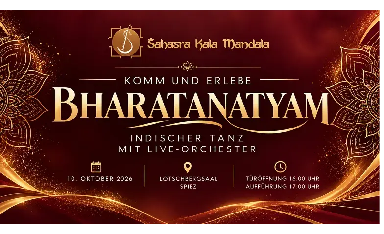 Erlebe Bharatanatyam – Indischer Tanz mit Live-Orchester