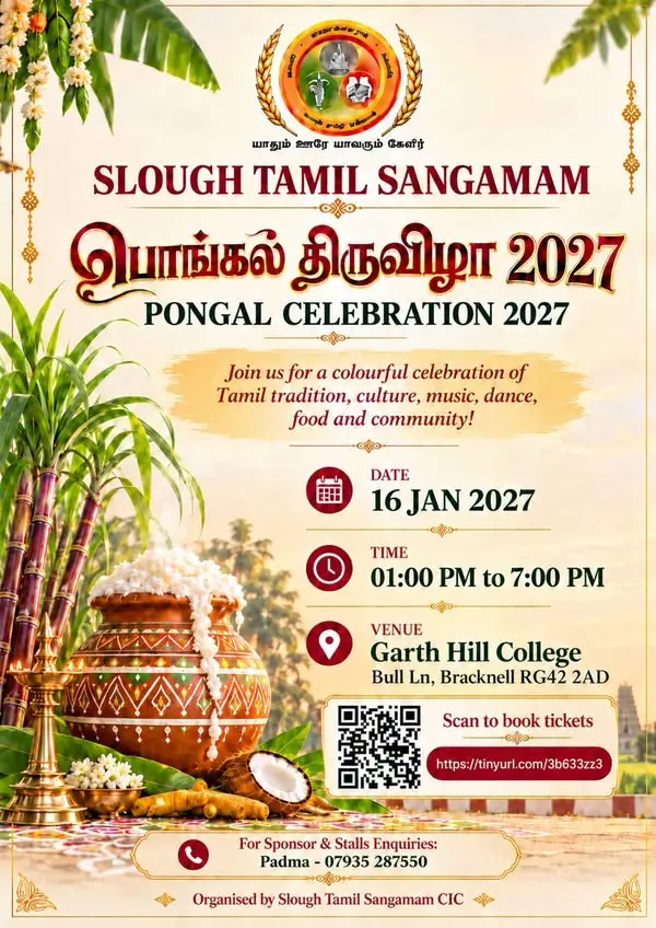 Pongal Celebration 2027 – Slough Tamil Sangamam